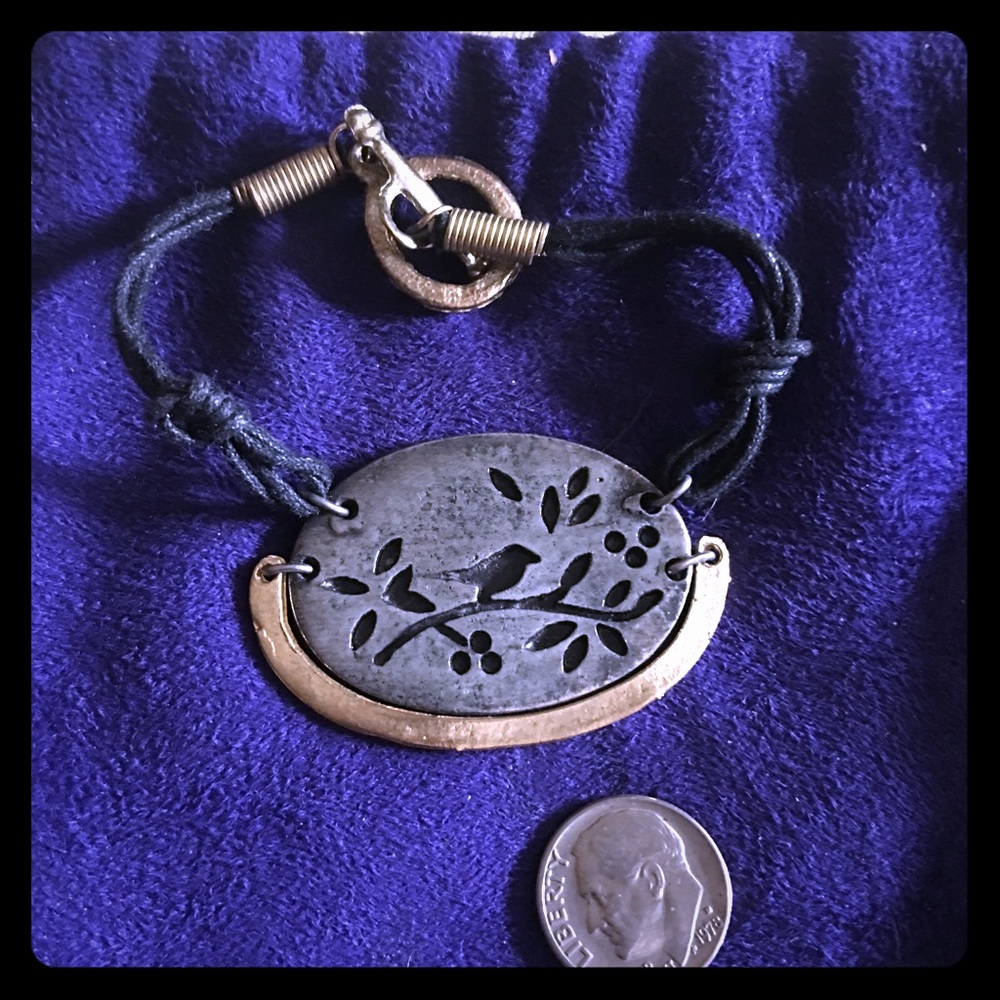 Faux leather bracelet